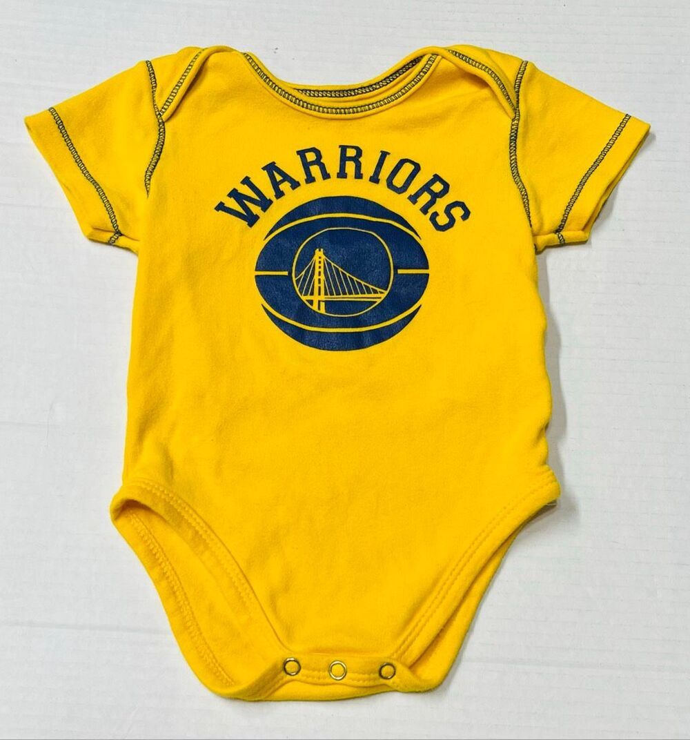NBA Yellow Warriors Bodysuit   Boys Size 12 Months